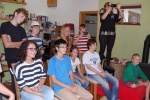 … and her excited audience