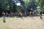 … and teaching how to dance and call together, even people with crutches!